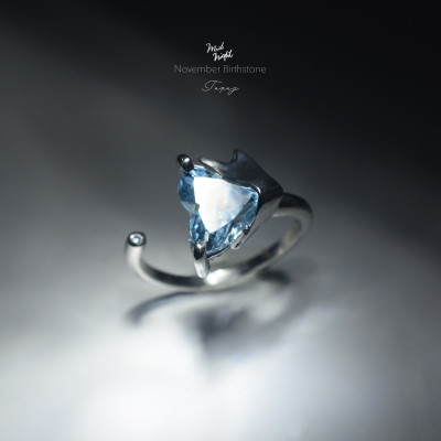 Limited Collection-Topaz Whale Tail Ring